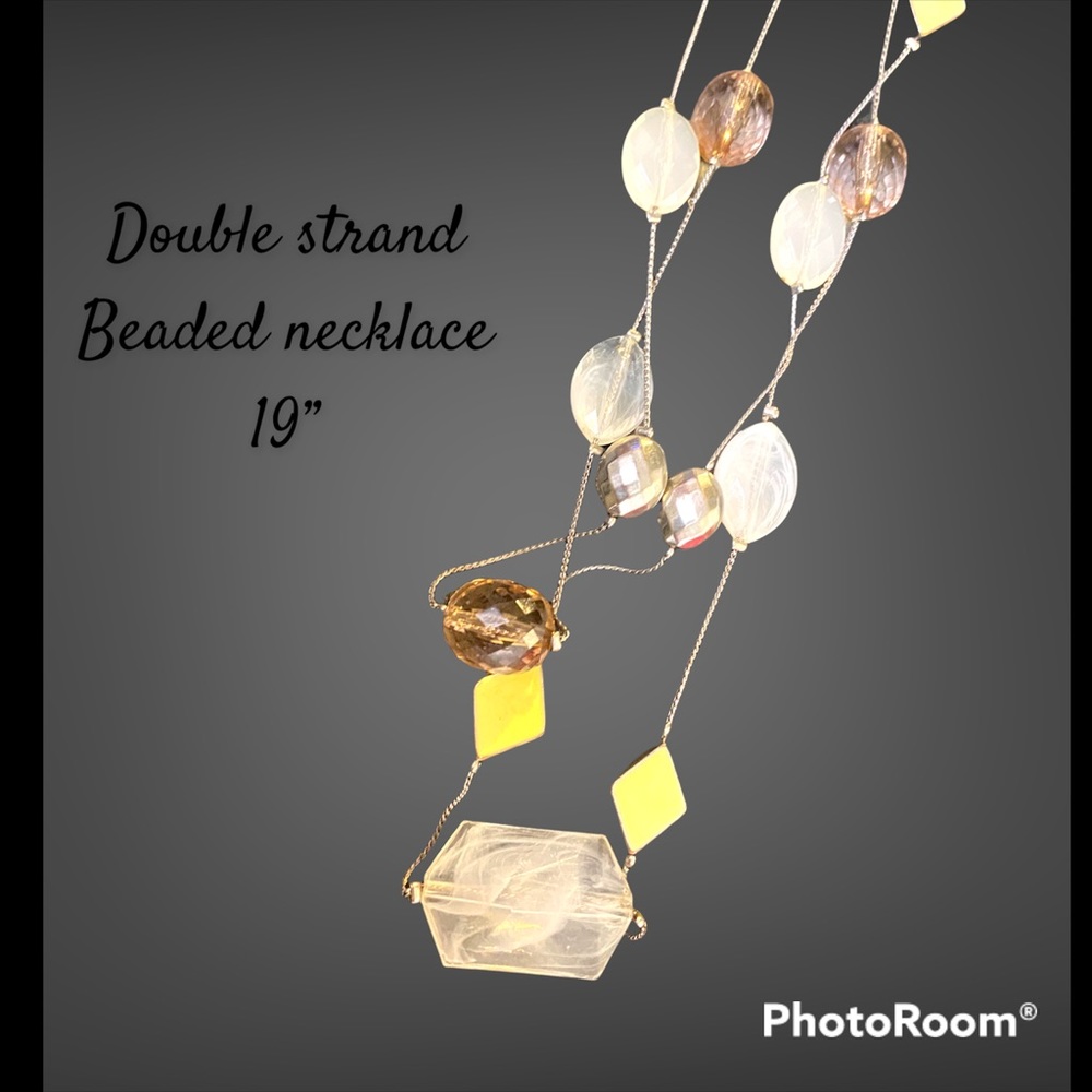 Double strand beaded necklace